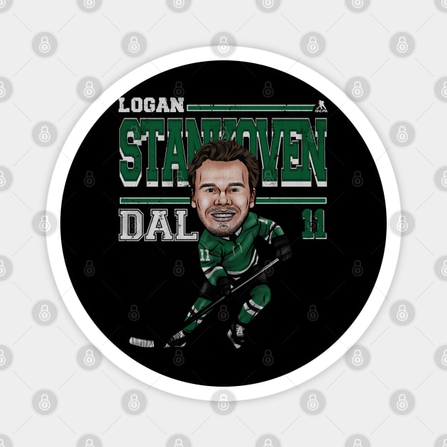 Logan Stankoven Dallas Cartoon Magnet by artbygonzalez